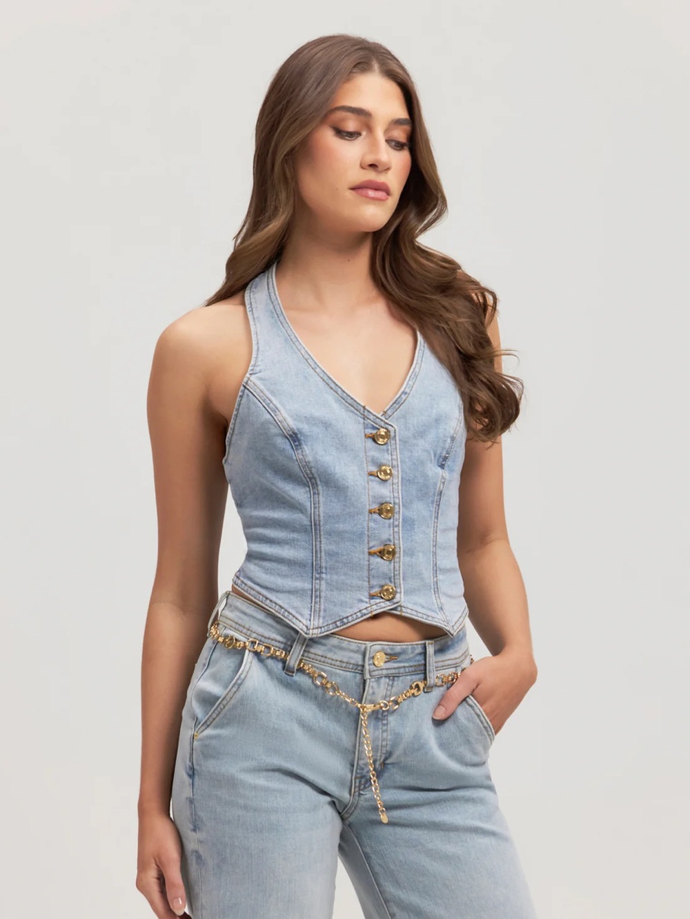 Guess Piper Denim Vest - NWT